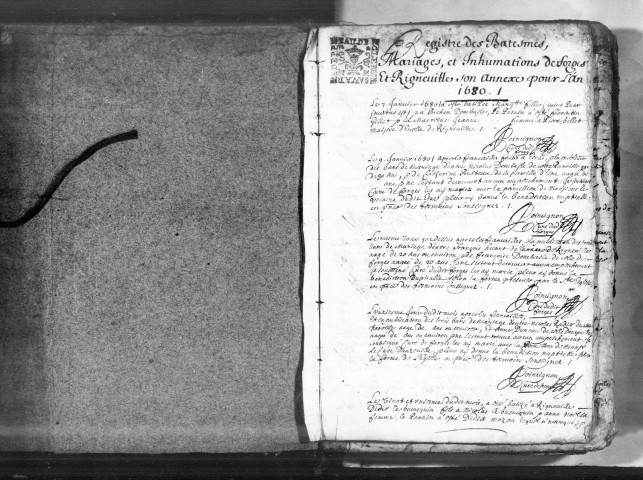 Baptêmes, Mariages, Sépultures (1680-1736)