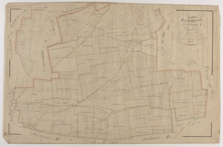 NOUILLONPONT - Section A - de Buaux - feuille U