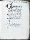 Première page du compte de Jacques Racinotte, prévôt et receveur de la prévôté de Foug, pour l'année 1423.