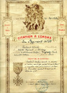 Livret militaire, médailles militaires, cartes postales relatifs à Raoul Vignon.