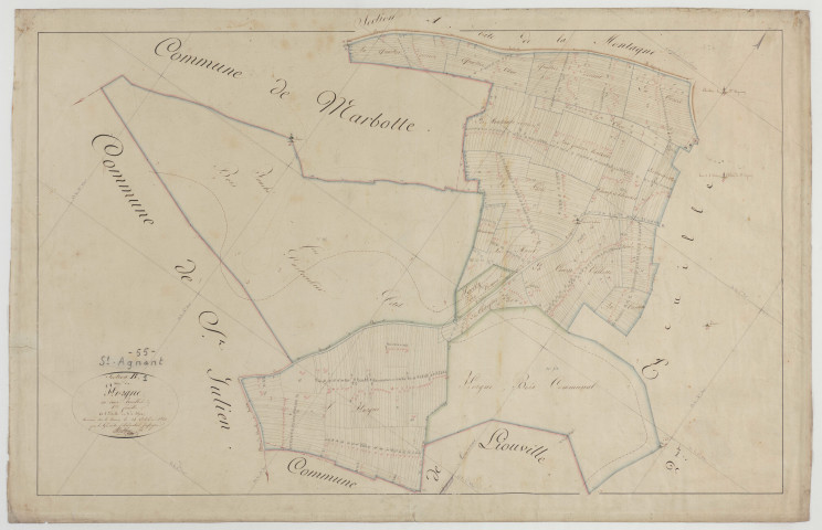 SAINT-AGNANT - Section B de Horgne feuille 01