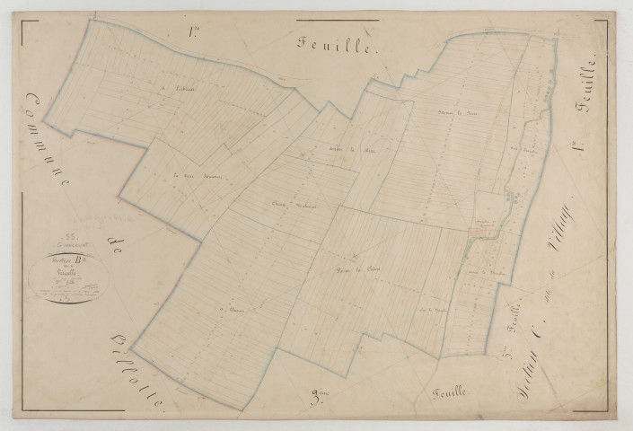 GIMECOURT - Section B de Vérisselle feuille 02