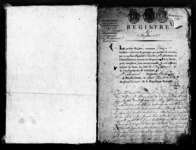 Naissances, Mariages, Décès (1796-1797)