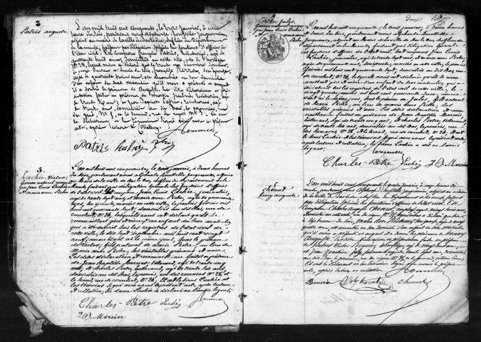 Naissances, Mariages, Décès (1850)