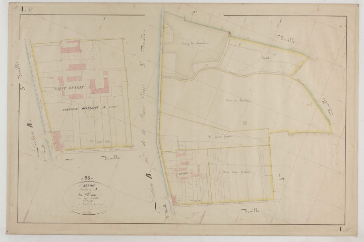 SAINT-BENOIT - Section A du Village feuille 03