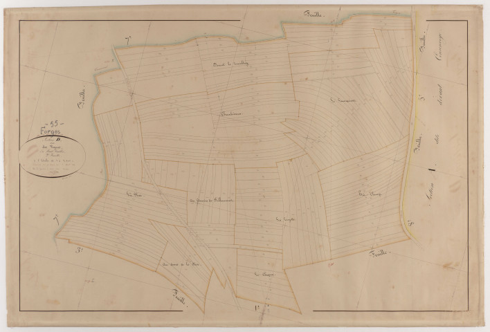 FORGES - Section D - des Vignes - feuille 02