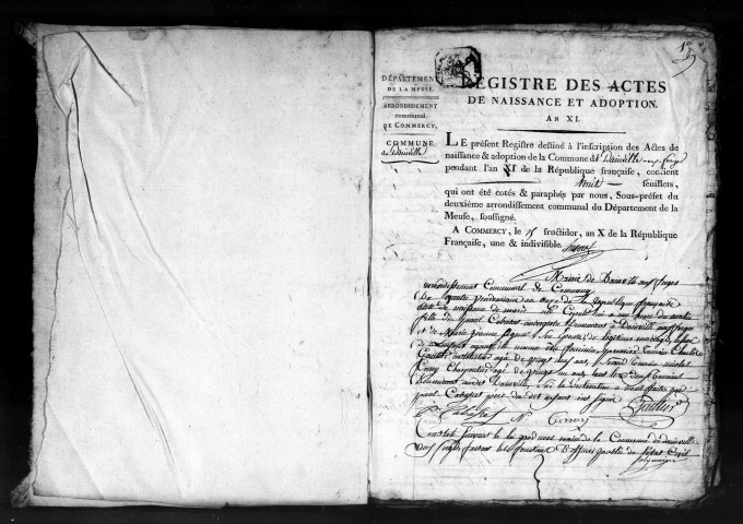 Naissances, Mariages, Décès (1802-1812)