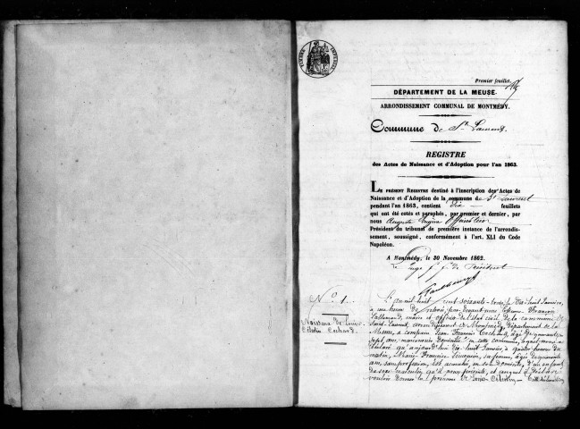 Naissances, Mariages (1863-1872)