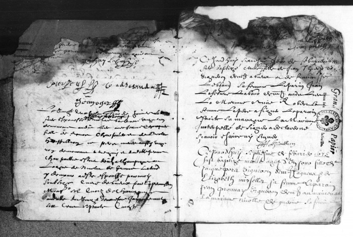 Baptêmes, Mariages, Sépultures (1675-1791)