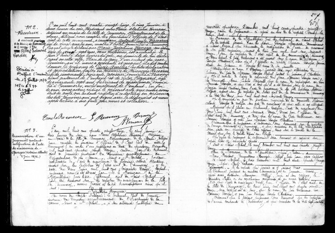 Naissances, Mariages, Décès (1893)