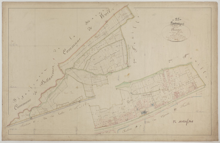 RANCOURT - Section A des Plannes feuille 01