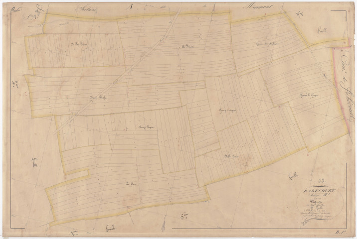 RARECOURT - Section B - des Vignes - feuille 01