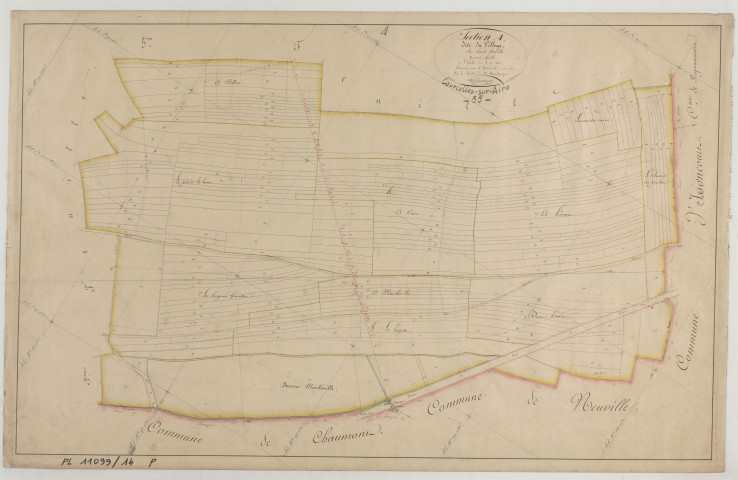 COURCELLES-SUR-AIRE - Section A du Village feuille 04