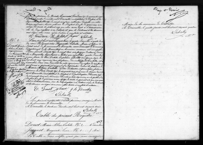 Naissances, Mariages, Décès (1863-1872)