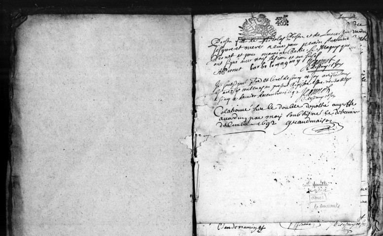 Baptêmes, Mariages, Sépultures (1692-1753)