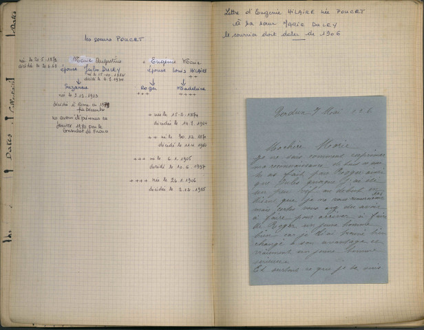 Correspondance : lettres, cartes postales concernant Jules Duley et sa famille.