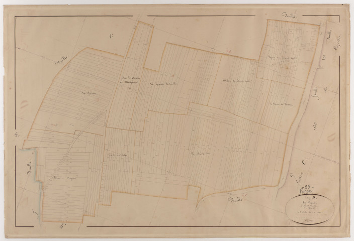 FORGES - Section D - des Vignes - feuille 03