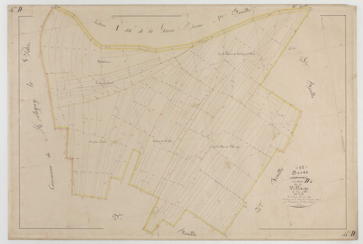 BOVEE - Section D du Village feuille 04