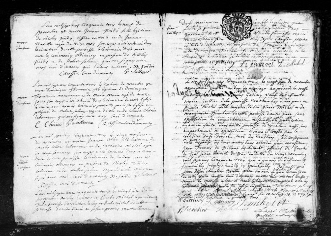 Baptêmes, Mariages, Sépultures (1753-1762)