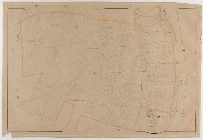 FORGES - Section D - des Vignes - feuille 01