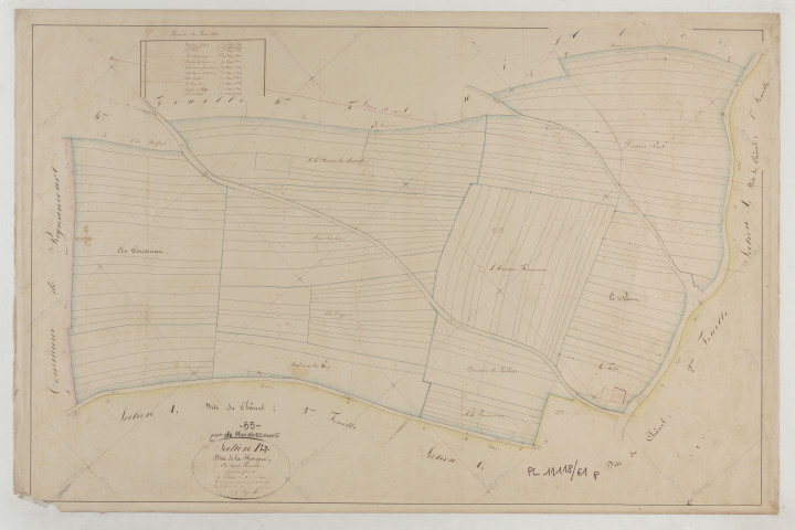 MONDRECOURT - Section B de la Horgne feuille 07
