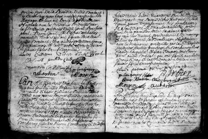 Baptêmes, Mariages, Sépultures (1718-1729)