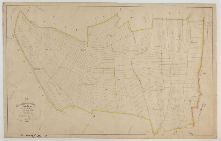 COURCELLES-SUR-AIRE - Section A du Village feuille 03