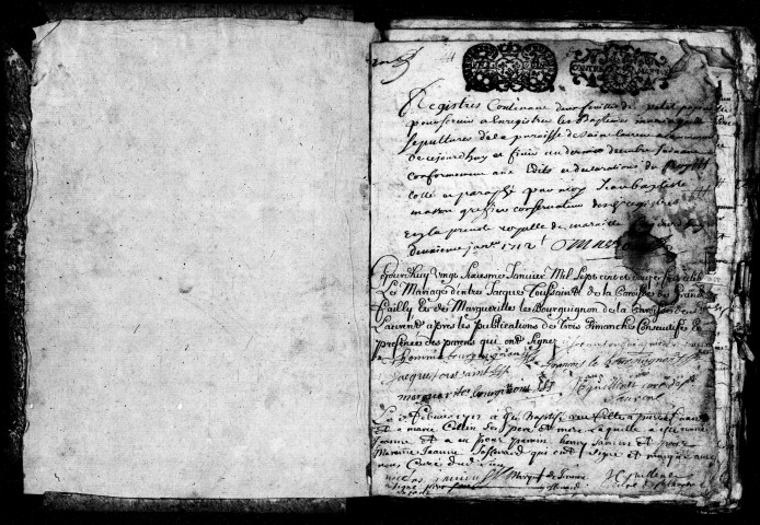 Baptêmes, Mariages, Sépultures (1712-1725)