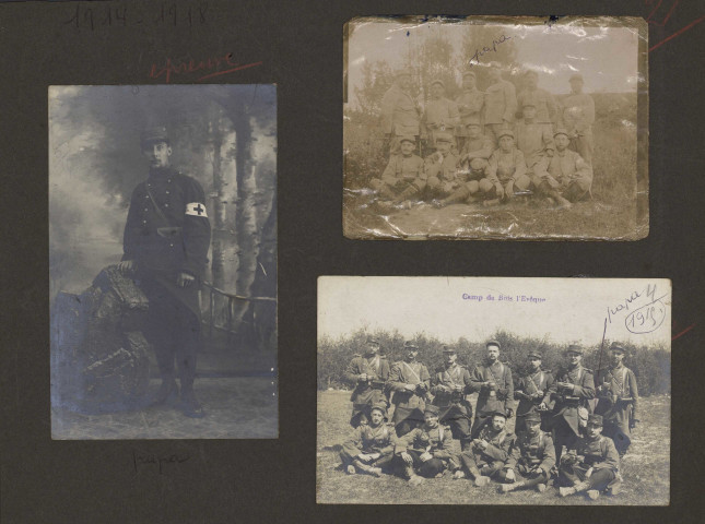 Photographies et appareil photographie de Fernand Gois, livre sur Verdun, documents concernant René Rollet.