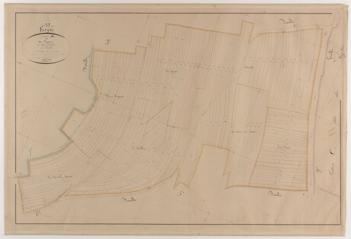 FORGES - Section D - des Vignes - feuille 04