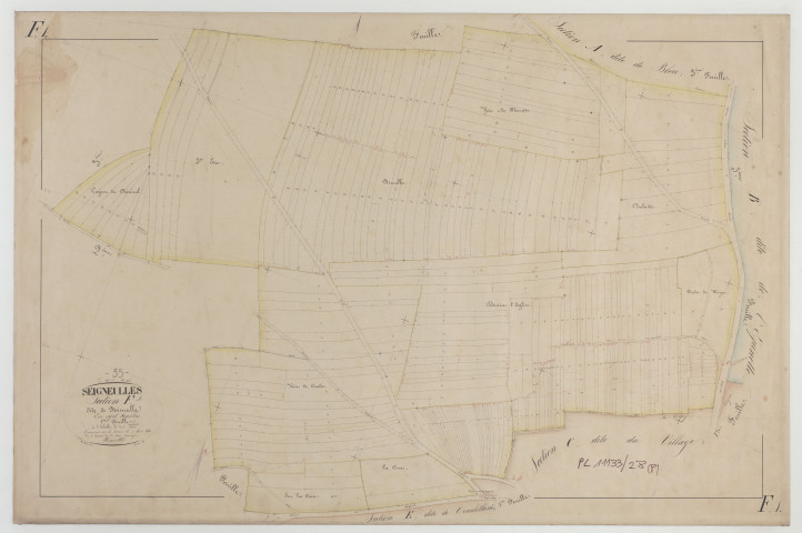 SEIGNEULLES - Section F de Rinrulle feuille 01