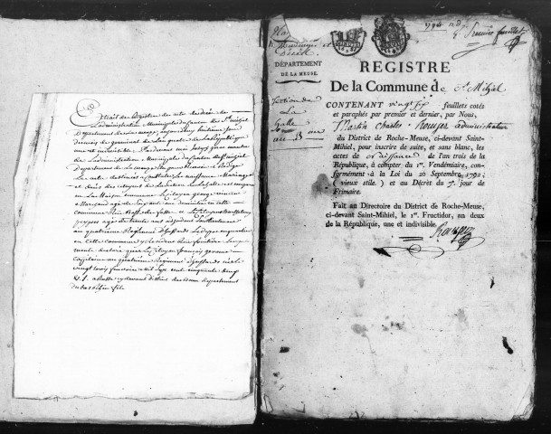 Naissances, Mariages, Décès (1794-1796)