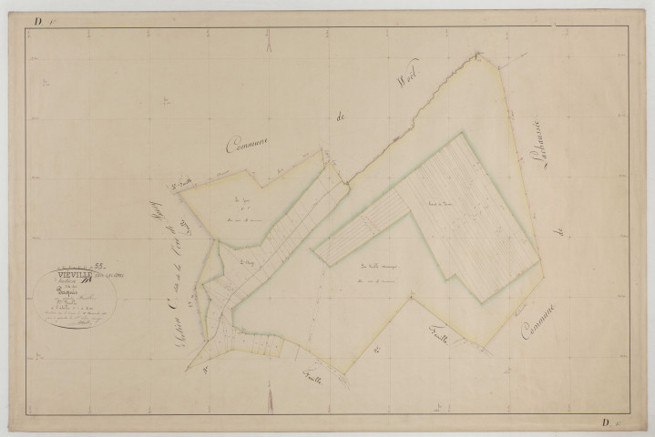 VIEVILLE-SOUS-LES-COTES - Section D des Paquis feuille 01