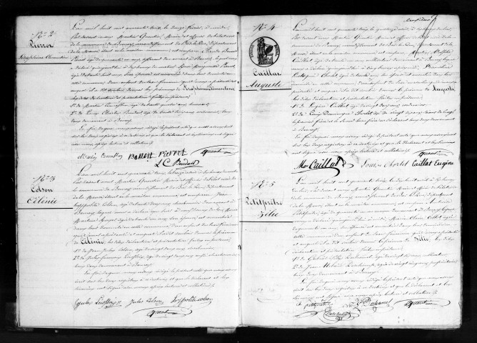 Naissances, Mariages, Décès (1843-1852)