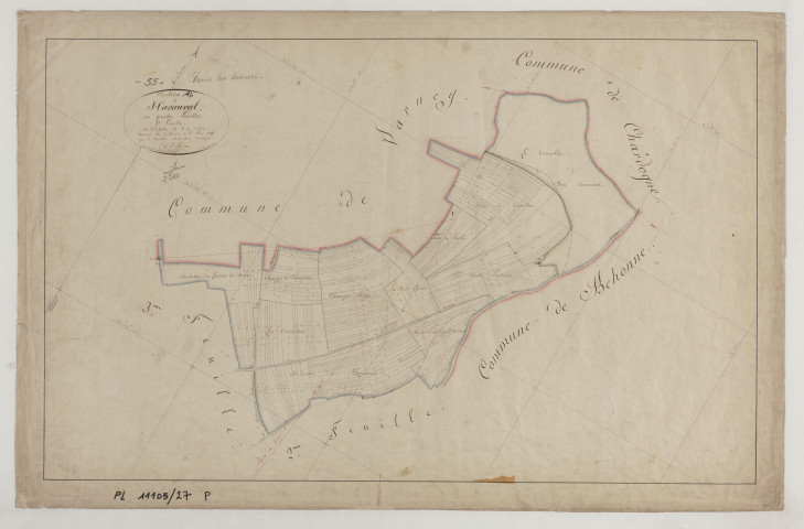 FAINS - Section A de Harauval feuille 01