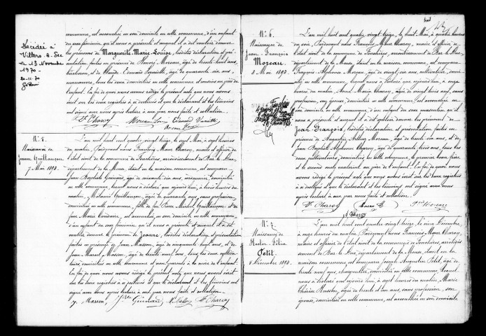 Naissances, Mariages, Décès (1893-1902)