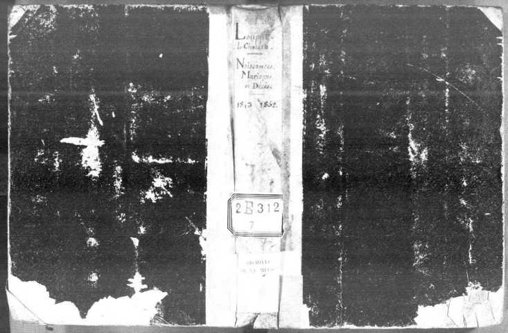 Naissances, Mariages, Décès (1843-1852)