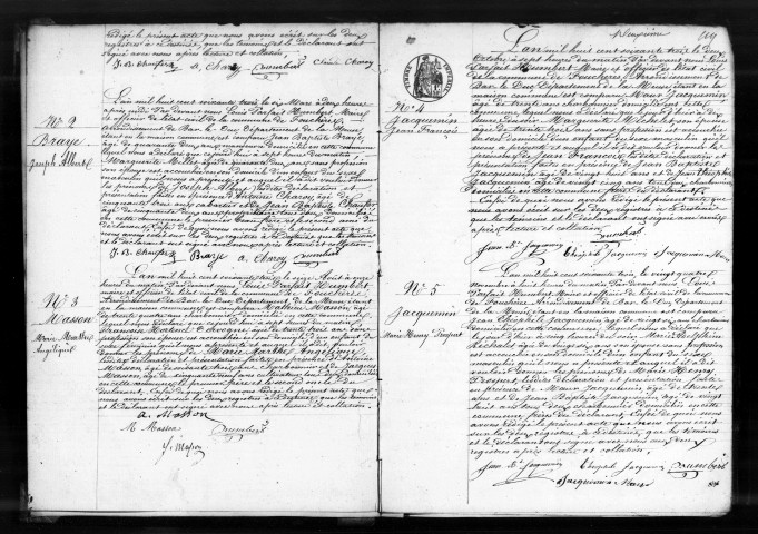 Naissances, Mariages, Décès (1863-1872)