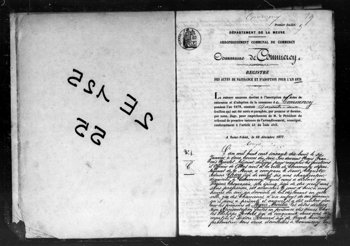 Naissances, Mariages, Décès (1878)