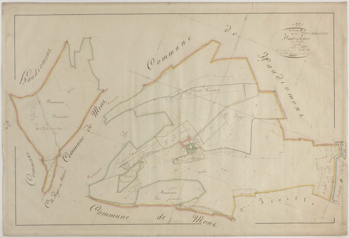 VILLERS-SOUS-BONCHAMP - Section A - le Haut des Terres - feuille 01