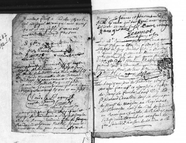 Baptêmes, Mariages, Sépultures (1687-1718)