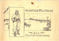 Photographies et documents concernant l'aviation, plus une carte montrant le Chemin des Dames en 1917